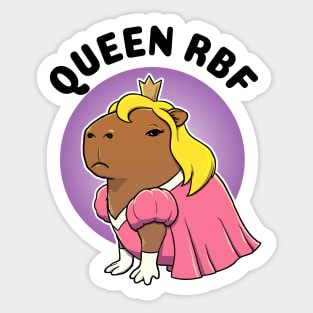 Queen RBF Capybara Princess Sticker